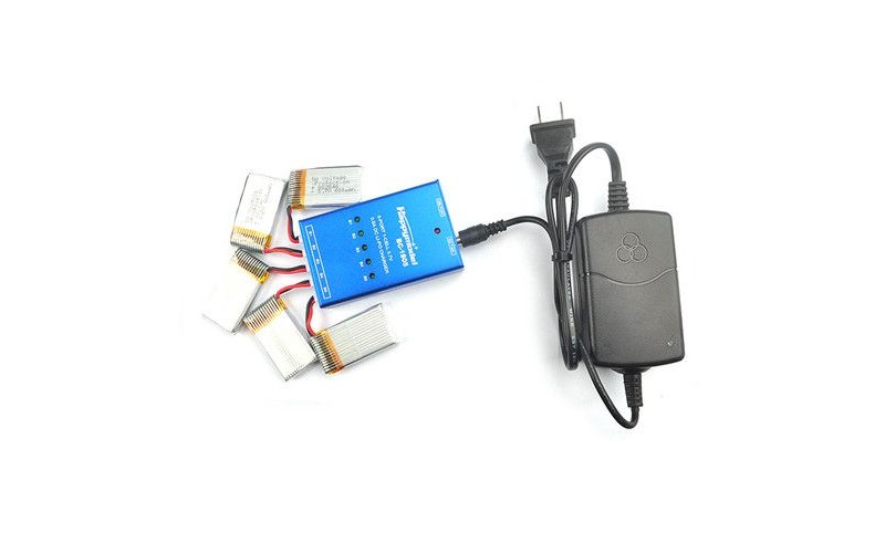 BC-1S05 5 Port 1S 3.7V 0.5A DC Li-Po Battery Balance Charger with 12V